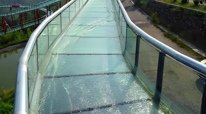 Glass water slide inspection