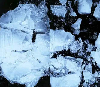 Ice collision experiment